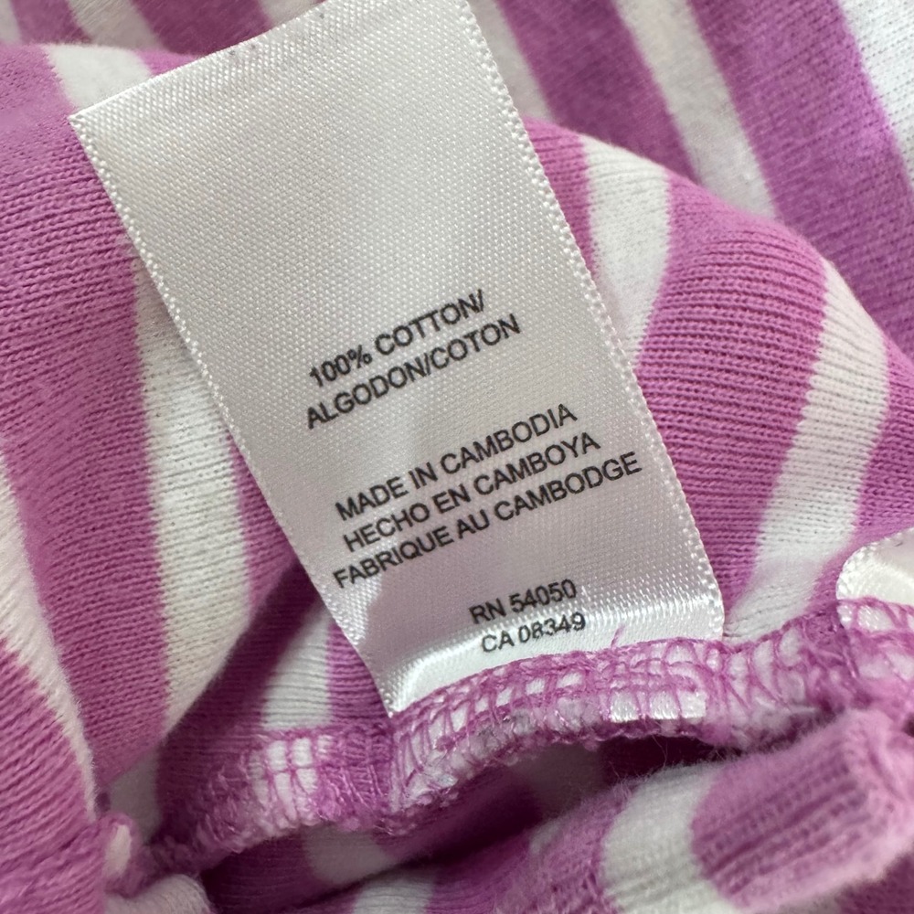 Jones New York Striped Boat Neck Top Womens Small Pink White 3/4 Sleeve Preppy - Picture 4 of 9